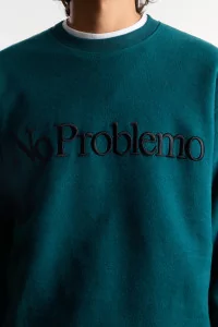 No Problemo Reverse Fleece Sweatshirt – Teal | Centre Commercial
