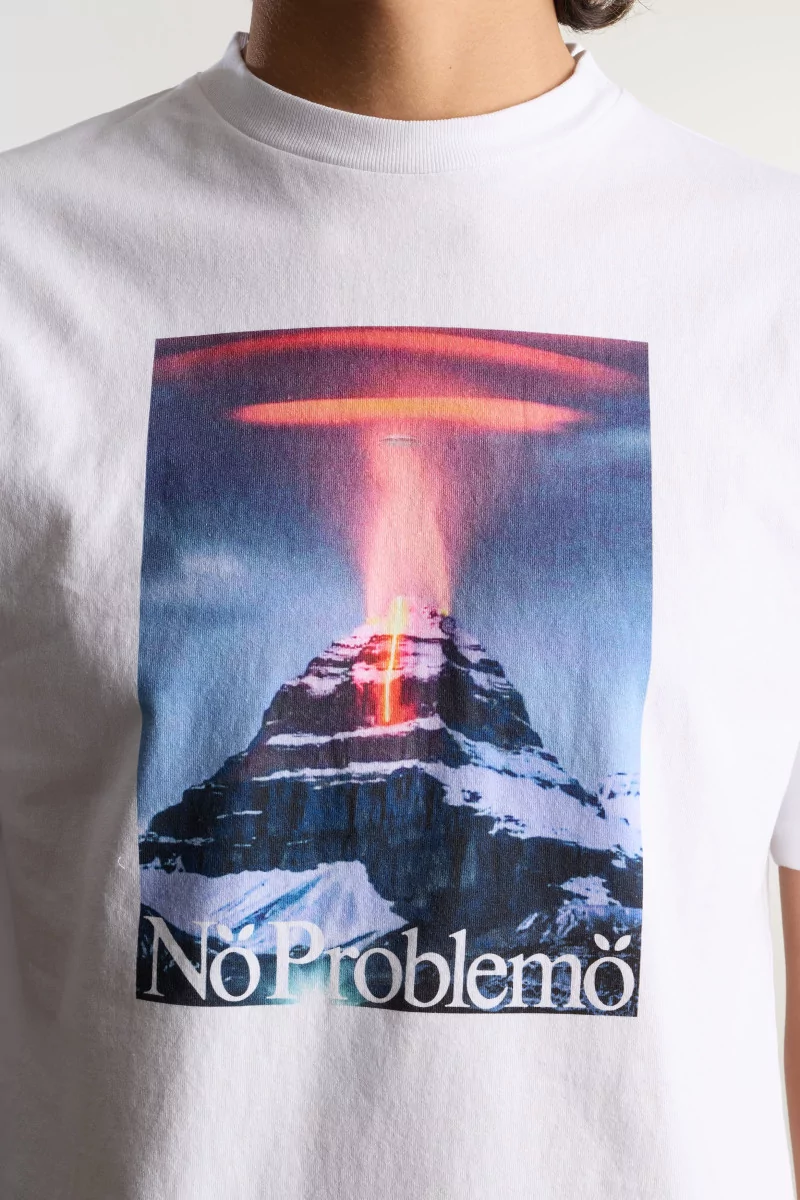 T-shirt Graphique Coton Épais Kailash – White | Centre Commercial