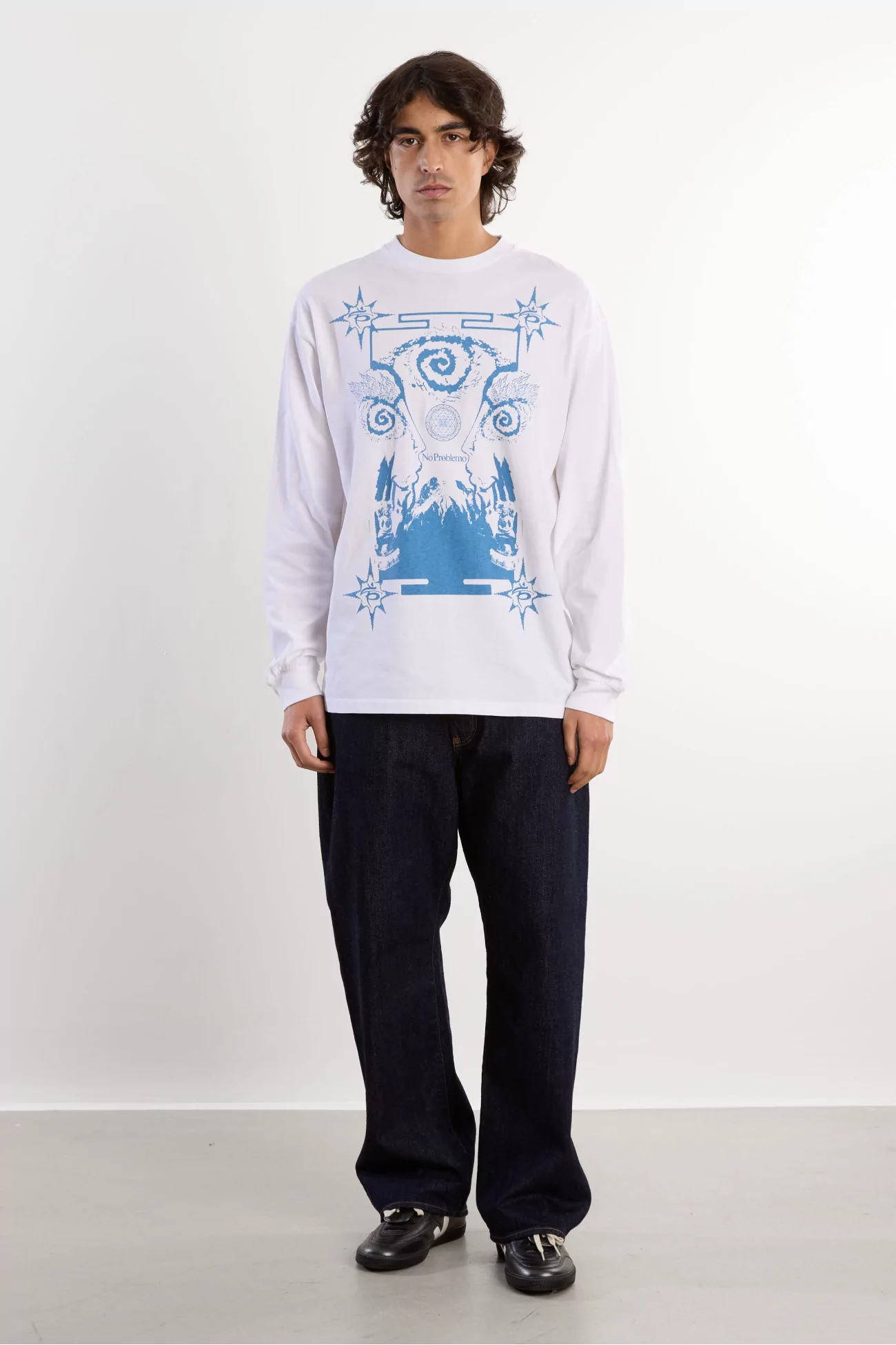 No Problemo Holy Mountain Long Sleeve Tee – White | Centre Commercial
