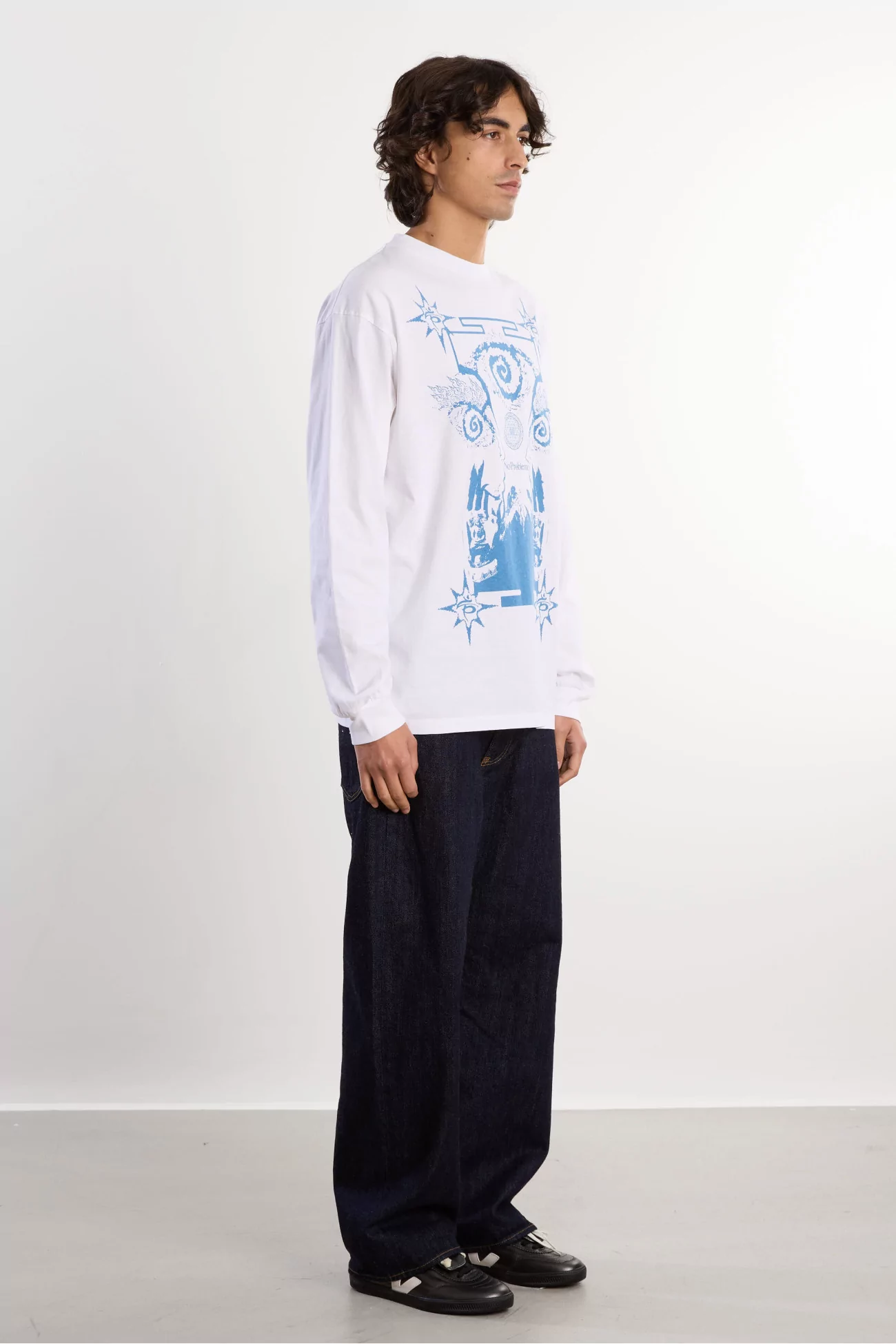 No Problemo Holy Mountain Long Sleeve Tee – White | Centre Commercial