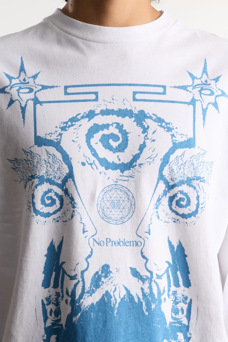 No Problemo Holy Mountain Long Sleeve Tee – White | Centre Commercial