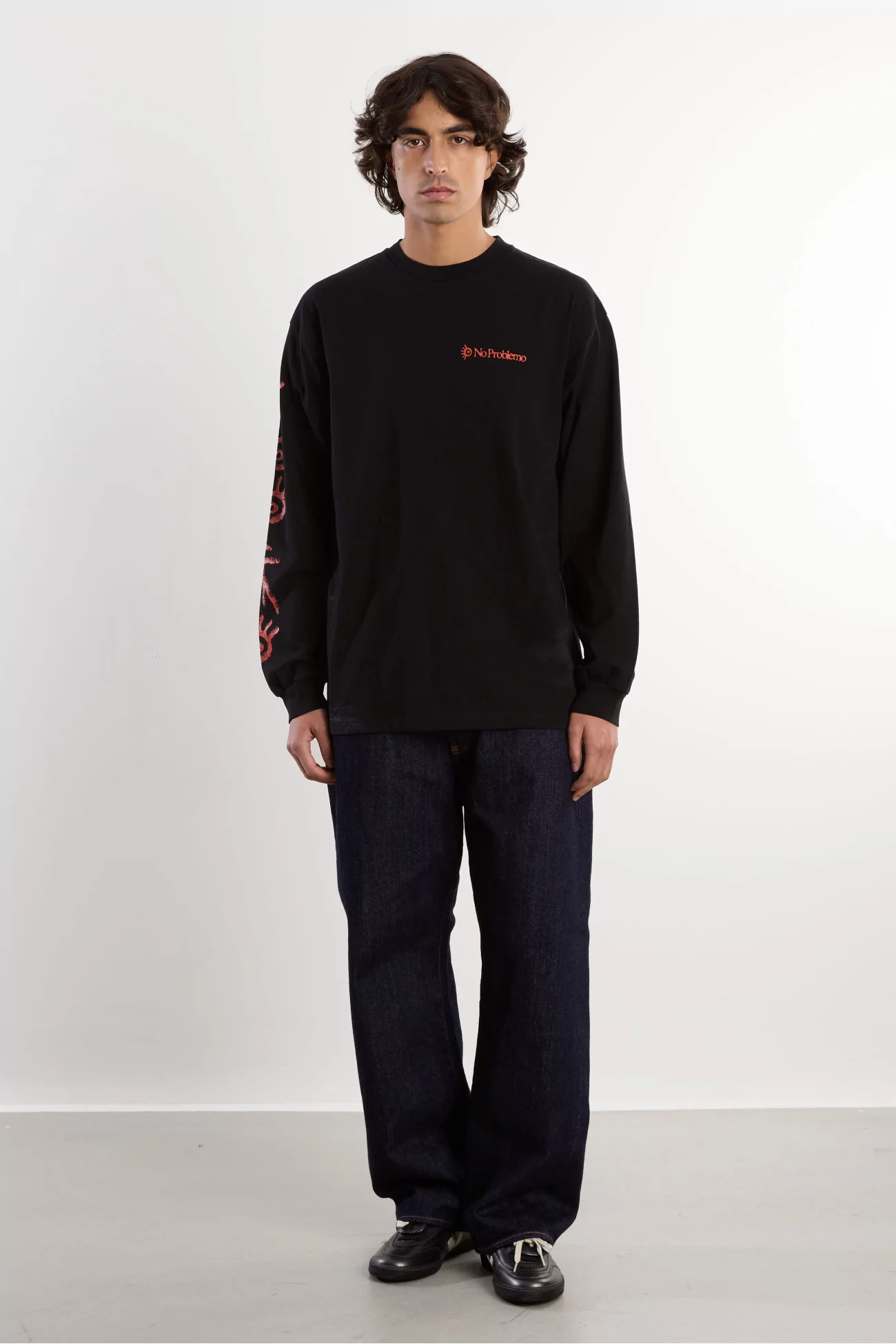 T-shirt Manches Longues Coton Ancient Findings – Black | Centre Commercial