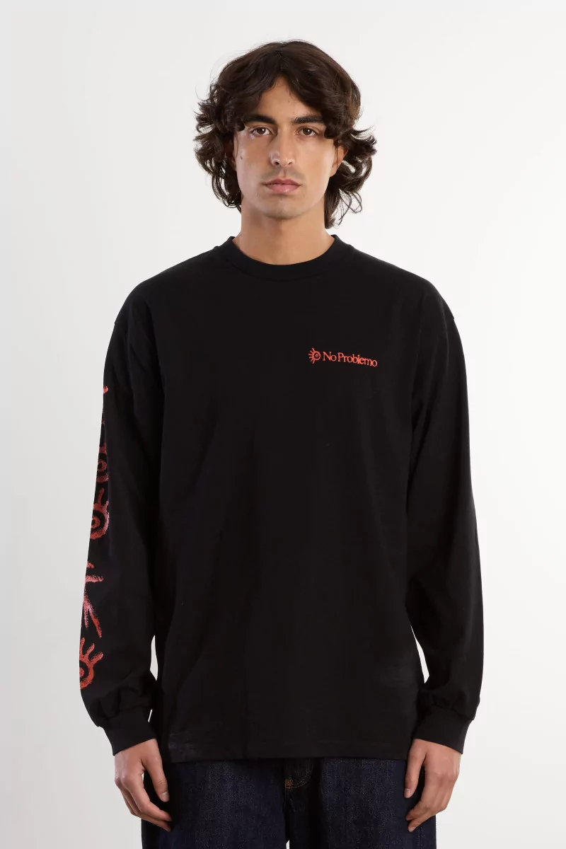 T-shirt Manches Longues Coton Ancient Findings – Black | Centre Commercial