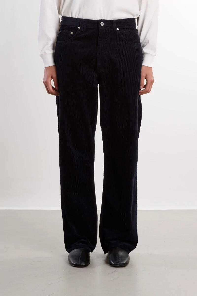 Pantalon Velours Côtelé Homme Korshavn – Dark Navy | Centre Commercial