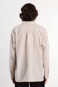Falster Men's Oversized Stripe Shirt – Natural Ecru | Centre Commercial