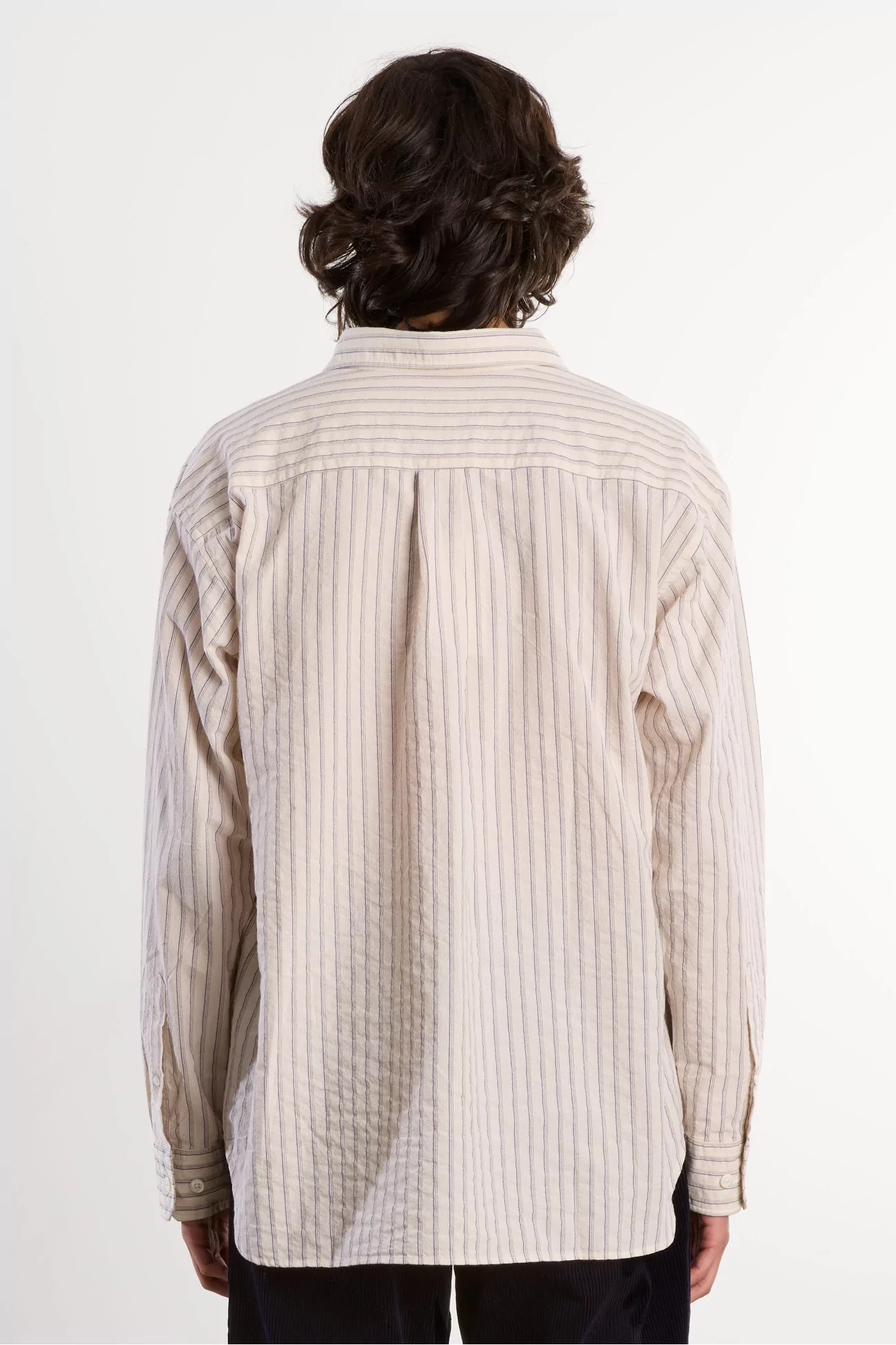 Chemise Rayée Oversize Homme Falster – Natural Ecru | Centre Commercial