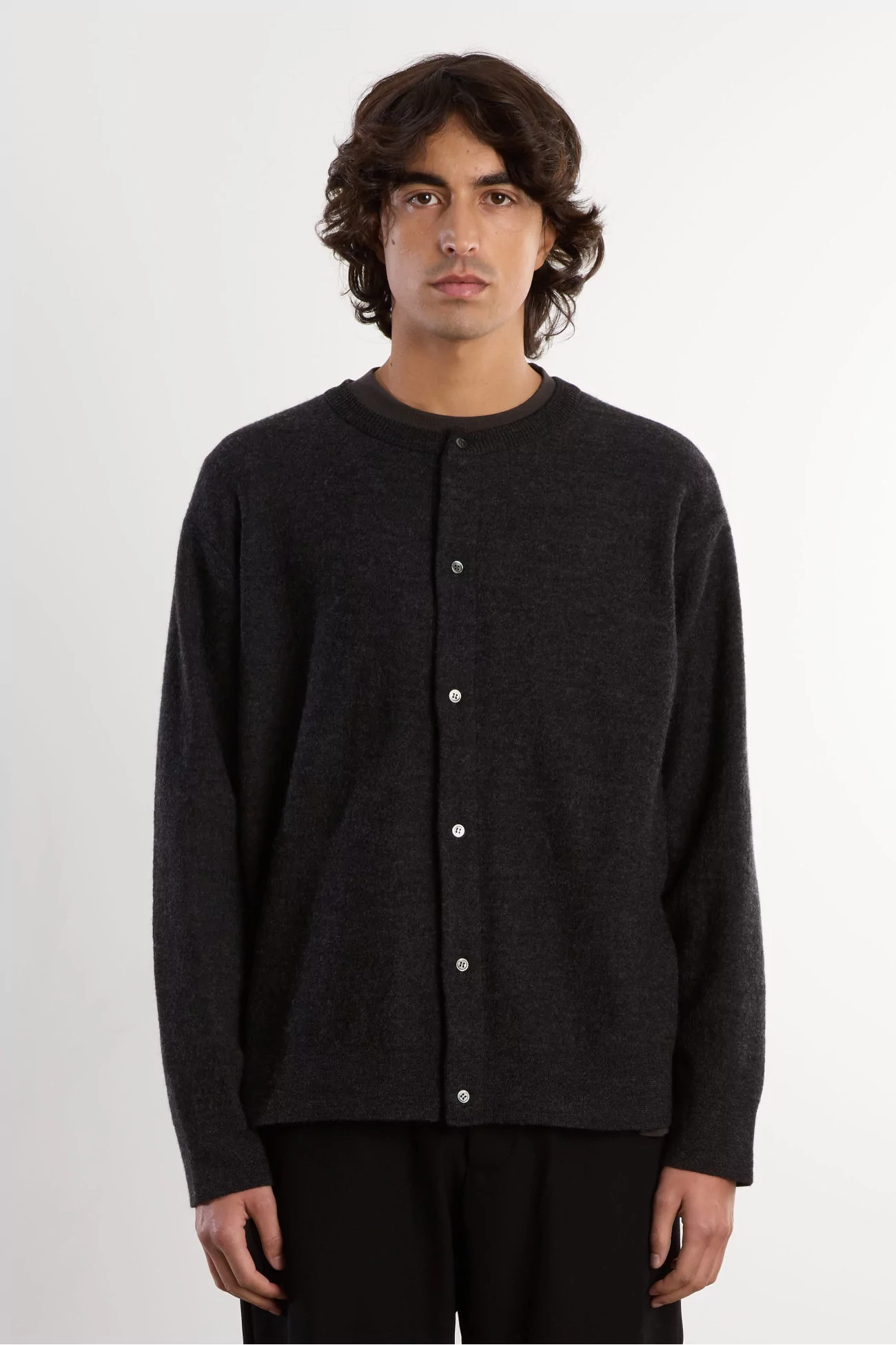 Ordinary Fits C/N Fulled Wool Cardigan – Black | Centre Commercial