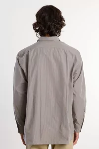 Nanamica Regular Collar Stripe Wind Shirt – Gray | Centre Commercial