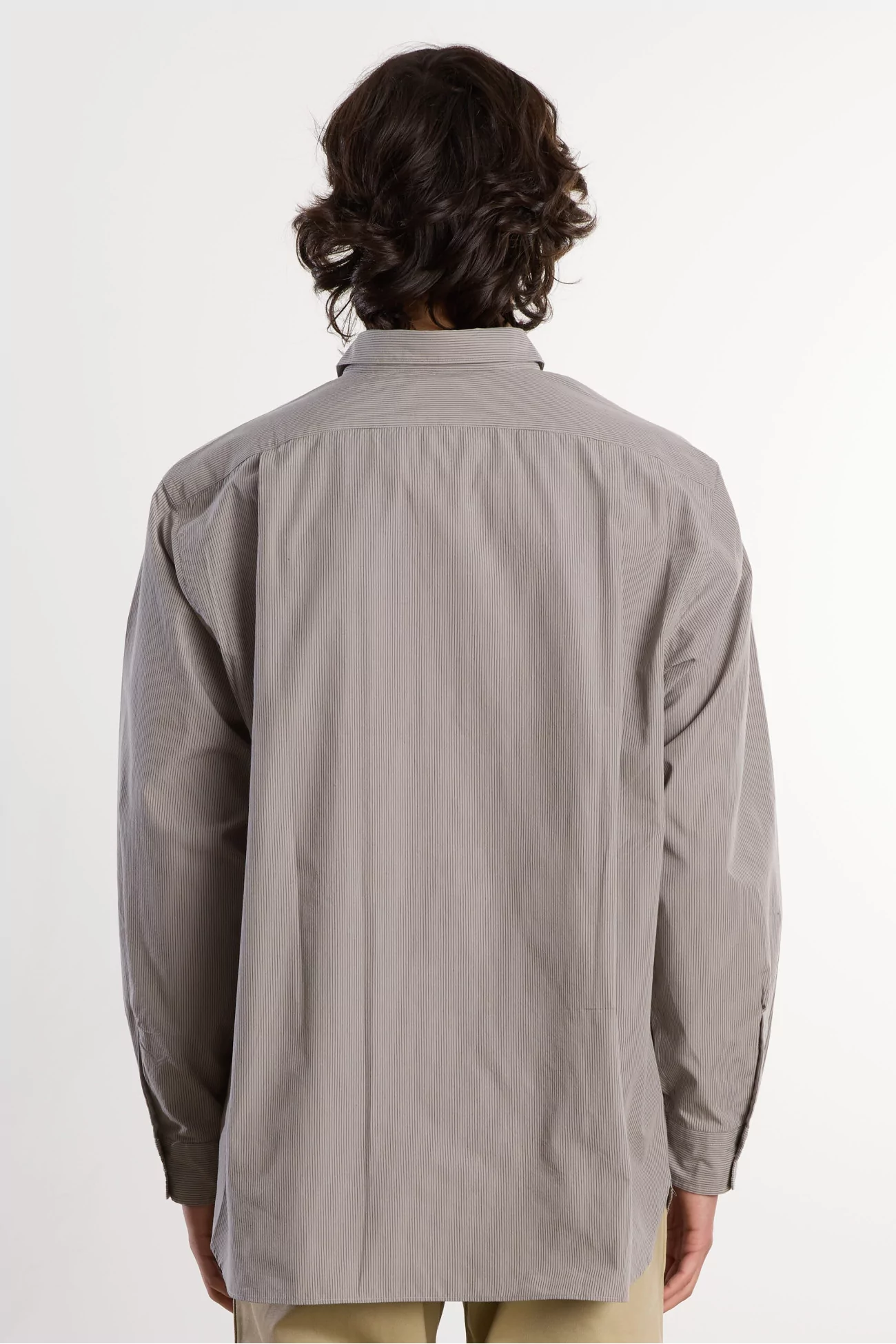 Chemise Rayée Homme Stripe Wind Nanamica – Gray | Centre Commercial