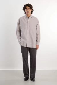 Nanamica Micro Plaid Wind Shirt – Gray | Centre Commercial