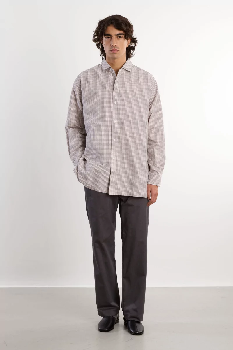 Nanamica Micro Plaid Wind Shirt – Gray | Centre Commercial