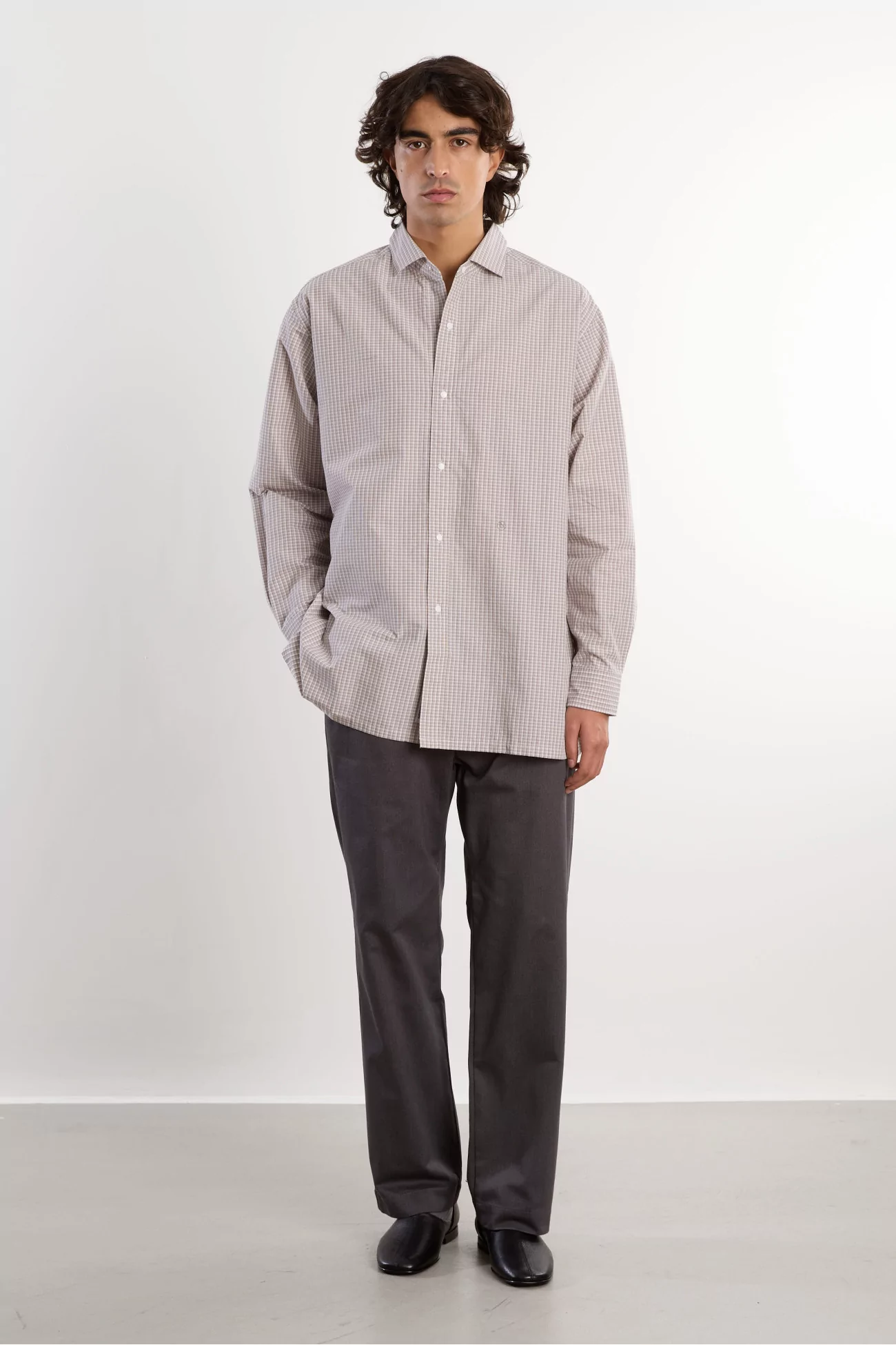 Nanamica Micro Plaid Wind Shirt – Gray | Centre Commercial