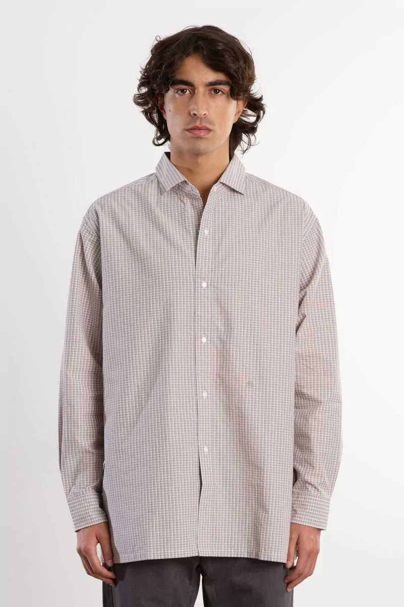 Nanamica Micro Plaid Wind Shirt – Gray | Centre Commercial