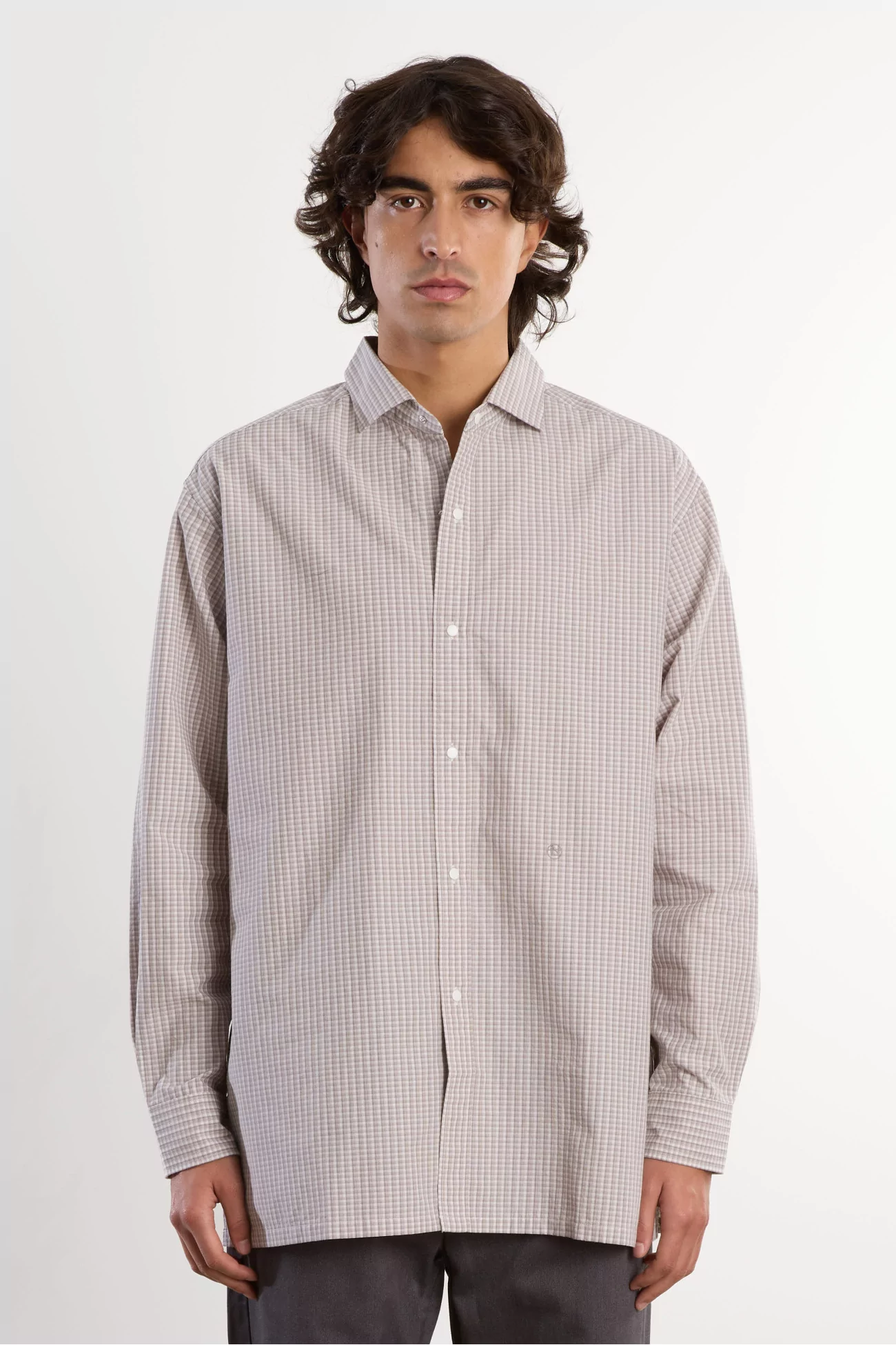 Nanamica Micro Plaid Wind Shirt – Gray | Centre Commercial