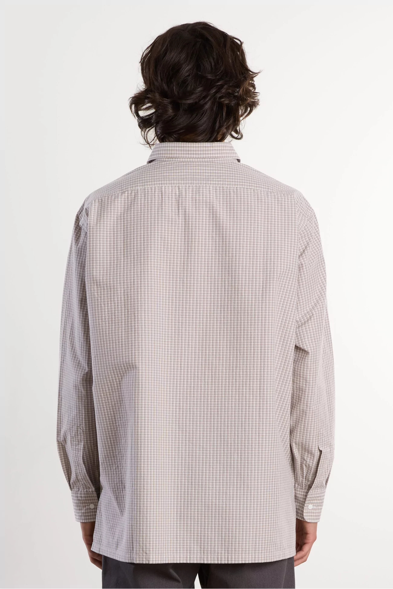 Nanamica Micro Plaid Wind Shirt – Gray | Centre Commercial