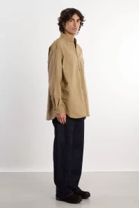 Chemise Oxford Button Down Wind Nanamica – Beige | Centre Commercial