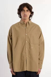 Nanamica Button Down Wind Oxford Shirt – Beige | Centre Commercial