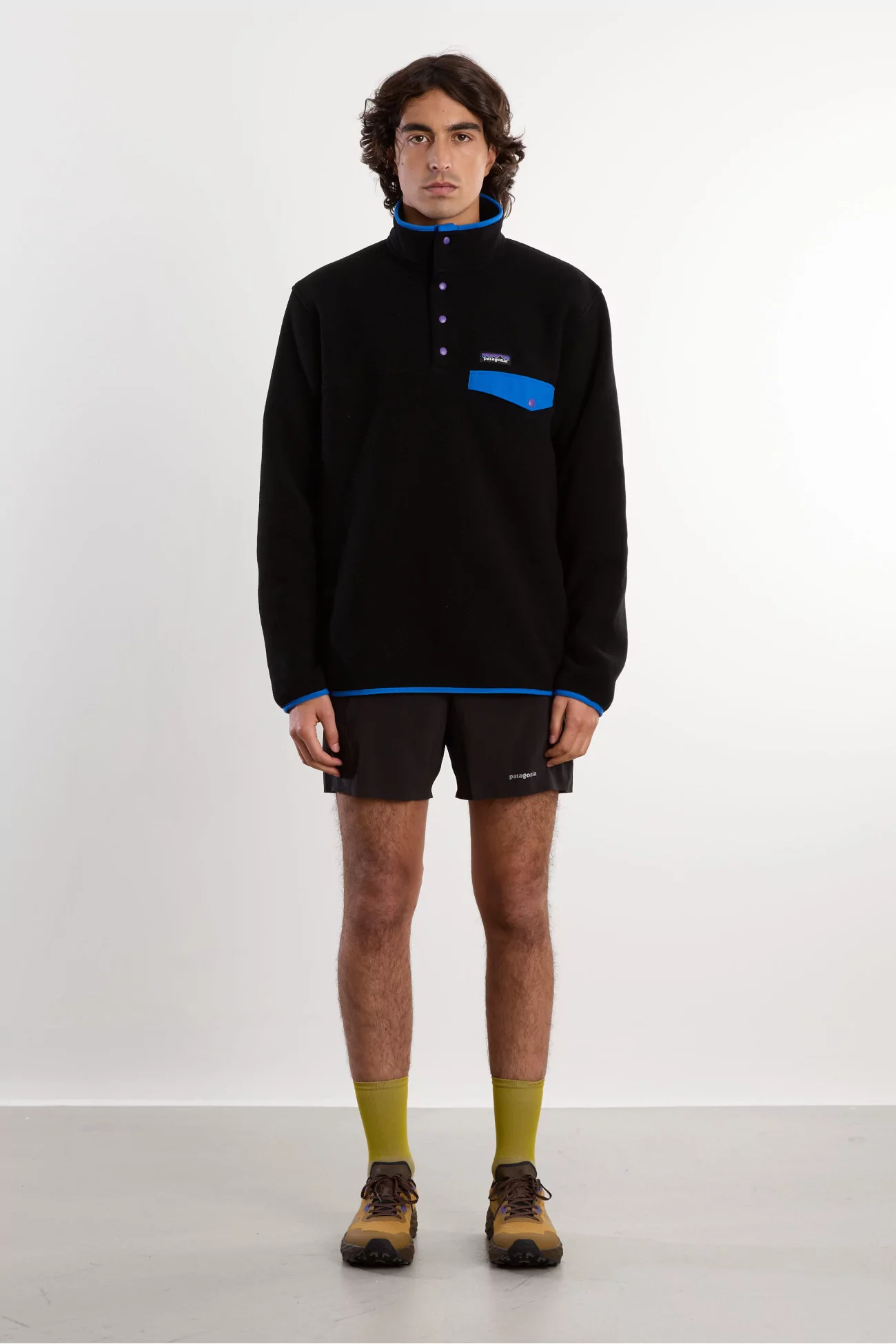 Polaire Homme Synch Snap-T Patagonia – Black P6 Blue | Centre Commercial
