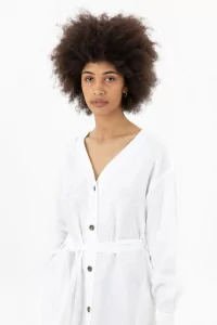 Centre Commercial | FEMME MOE LINEN DRESS WHITE MASKA
