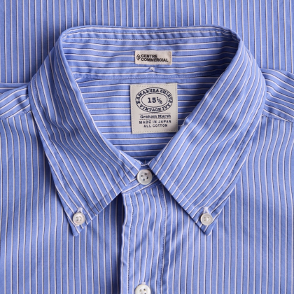 Centre Commercial and Kamakura Shirts have come together to create an exclusive shirt in two colorways, combining Japanese craftsmanship with classic 1960s Ivy-inspired design.